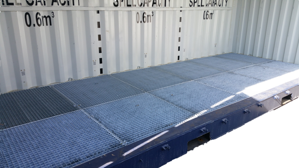 20ft lekbak container side door