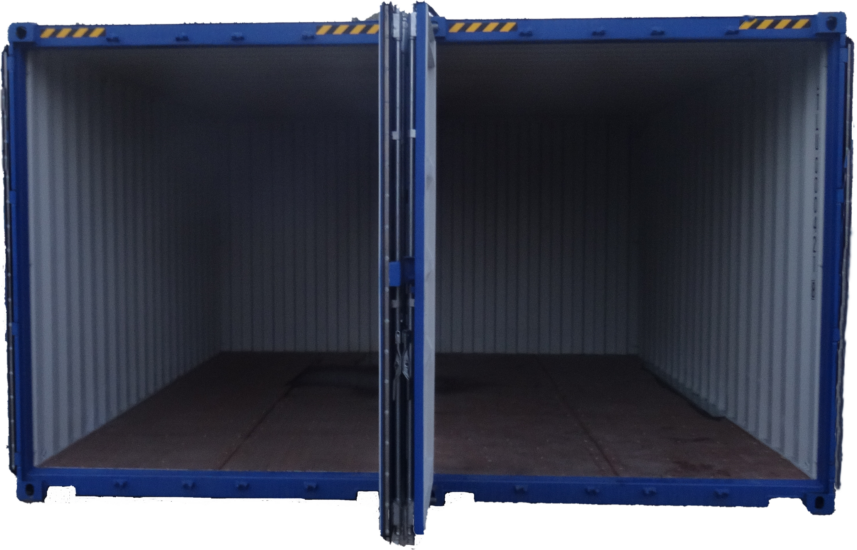 20ft zaagloods voorzijde open deuren