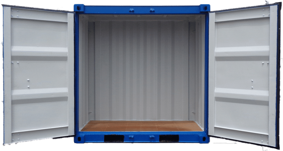 4ft opslag container - deuren open