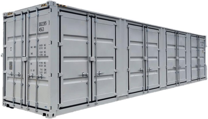 40ft high cube side door with 4 doors