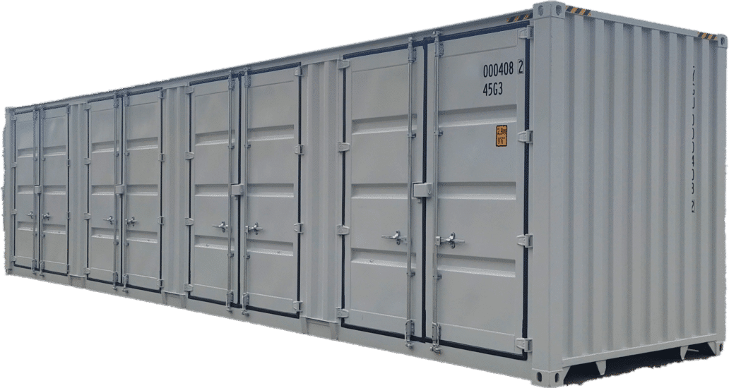 40ft high cube side door with 4 doors