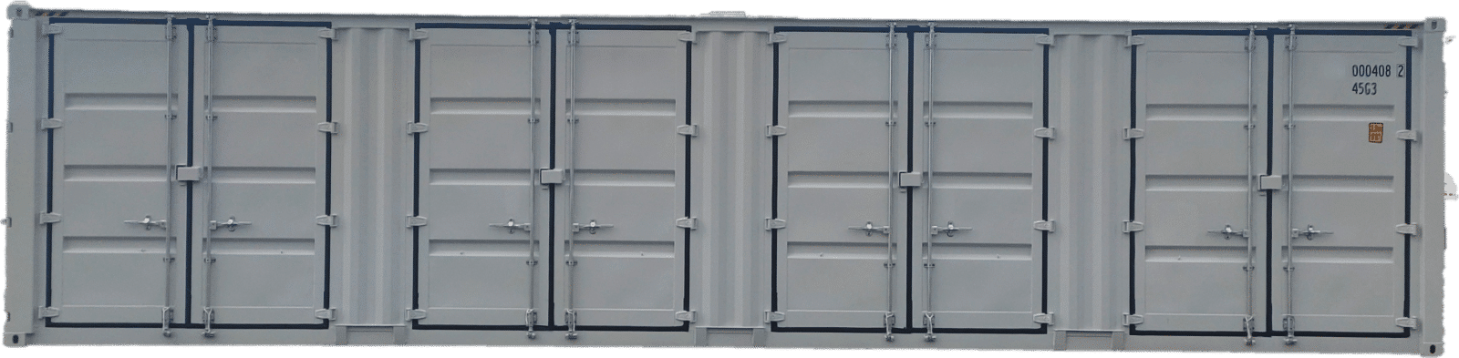 40ft high cube side door with 4 doors